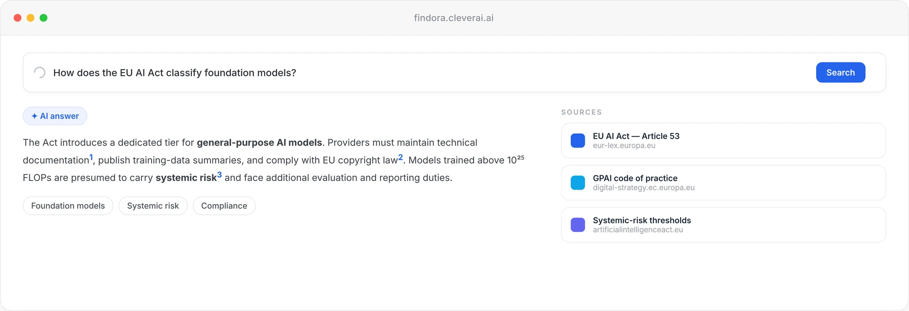 Findora product screenshot