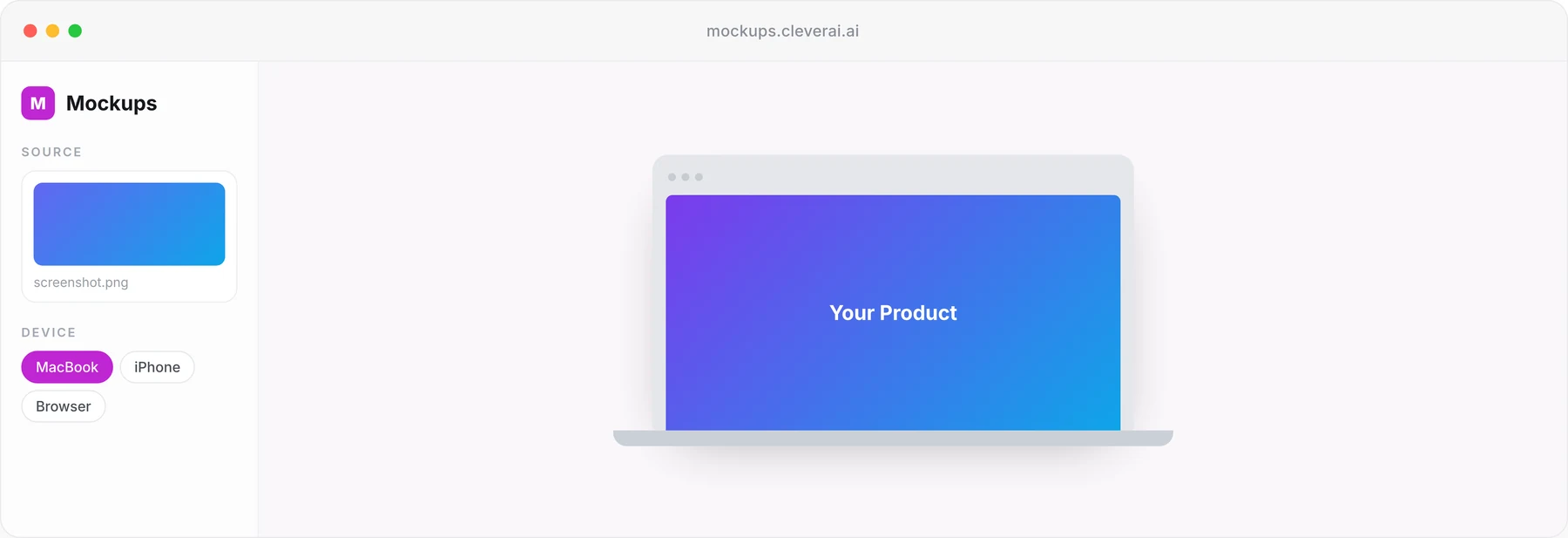 Mockup Generator product screenshot