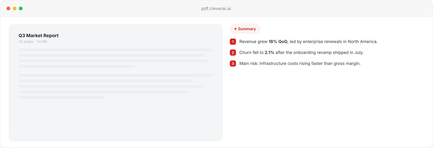 PDF Summarizer product screenshot